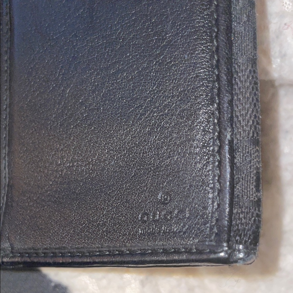 Gucci Black Monogram Wallet W/ COA certified 🌸🌺 - Picture 12 of 16